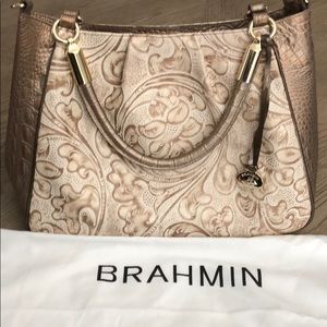 Champagne Gold two tone Brahmin Medallion Satchel